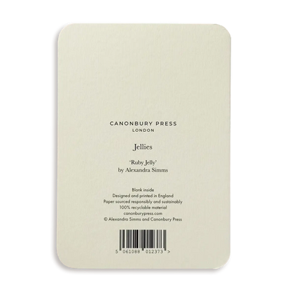 Canonbury Press Ruby Jelly Greeting Card Birthday Card