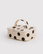 Baggu Small Cosmetic Case Cream and Black Polka Dot