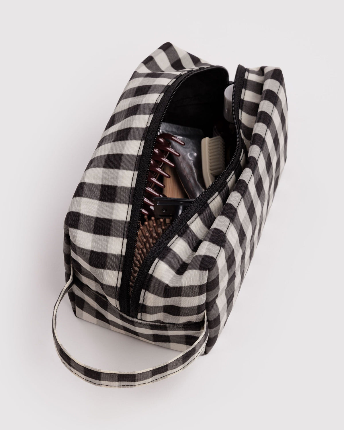 Baggu Dopp Kit Black and Cream Gingham 2
