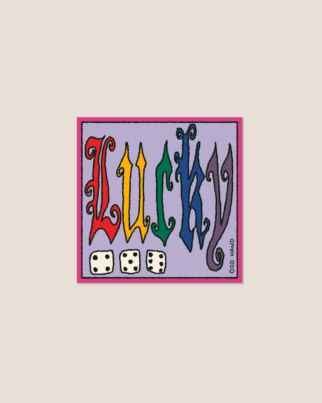 Odd Hand Co. Lucky Square Sticker 1