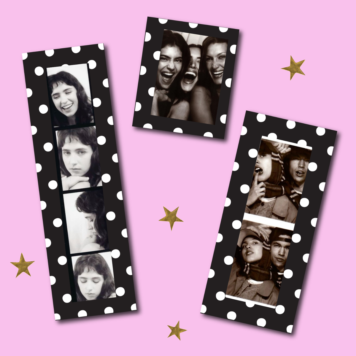 Horse Girl Polka Dot Revival Photobooth Frame Magnet 2