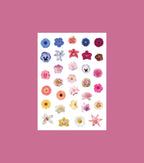 A5 FLOWER STICKER SHEET | NANY CRAFT SHOP