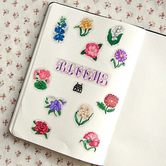 Rodeo Embroidery Blooms Vinyl Sticker Sheet
