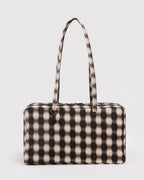 MEDIUM NYLON BOWLER BAG | BLURRED GINGHAM