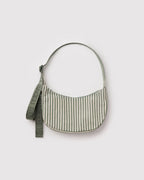 BAGGU SMALL NYLON CRESCENT BAG | SAGE STRIPE