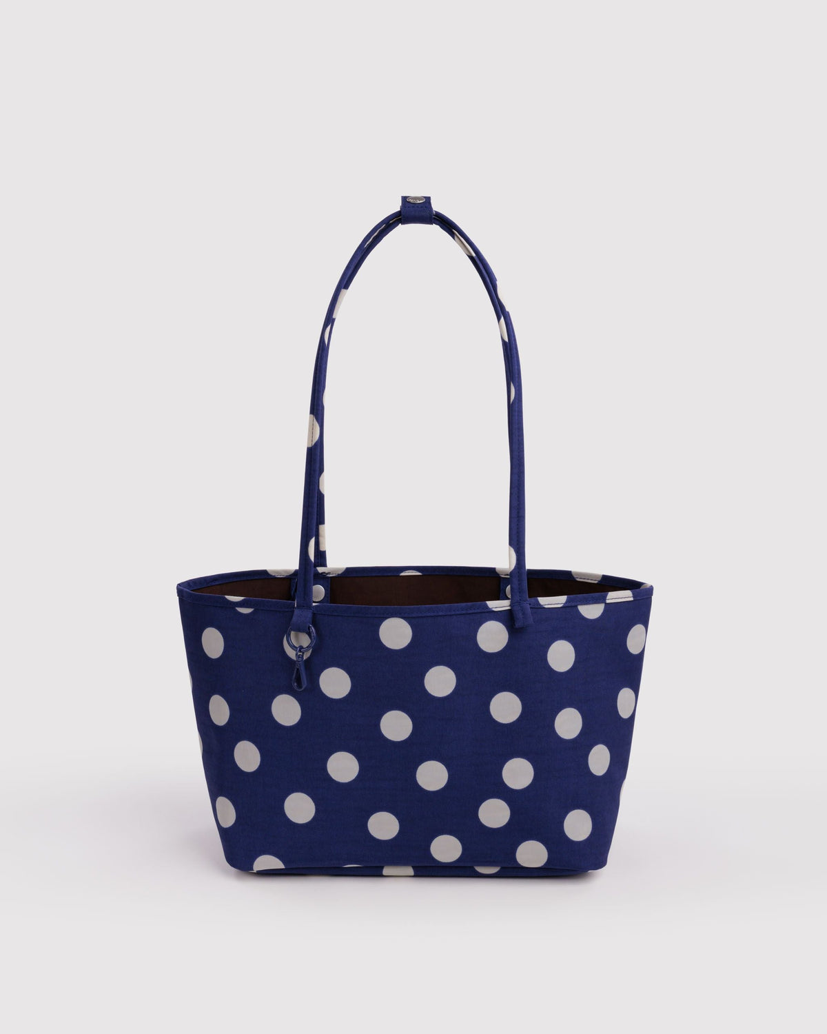 Baggu Medium Nylon Reversible Tote Navy Polka Dot Mix 1