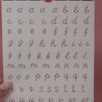 Nany Craft Alphabet Cross Stitch Sticker Sheet