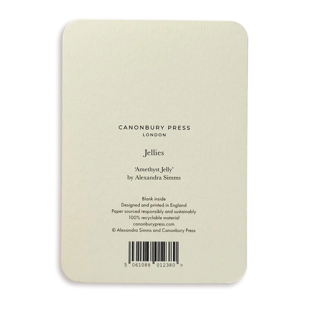 Canonbury Press Amethyst Jelly Greeting Card Birthday Card