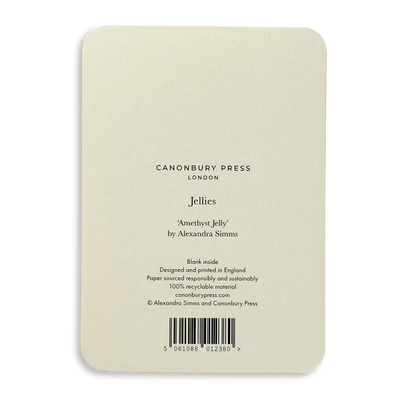 Canonbury Press Amethyst Jelly Greeting Card Birthday Card