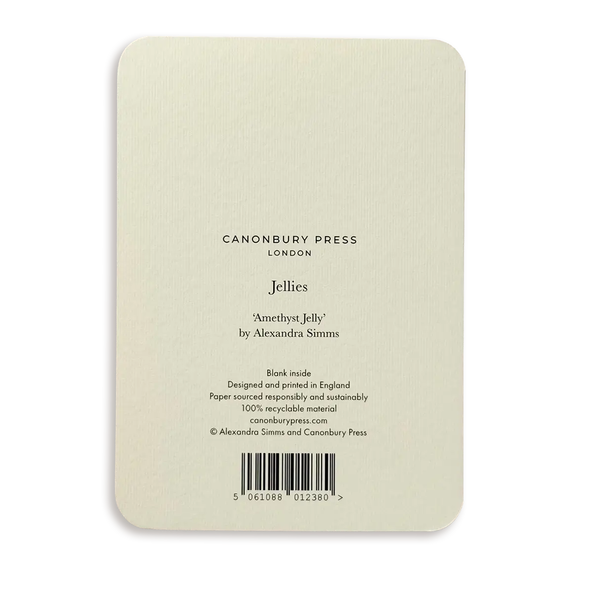 Canonbury Press Lavender Chantilly Cream Greeting Card Birthday Card