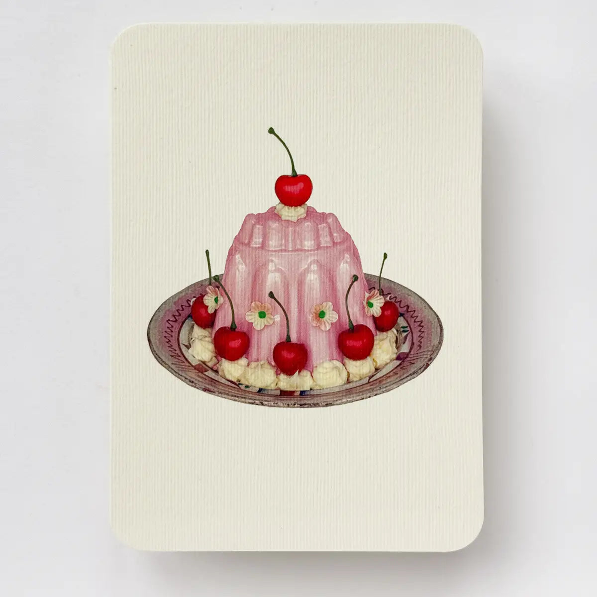 Canonbury Rose Petal Cream Blancmange Greeting Card