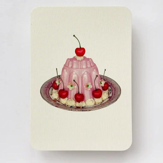 Canonbury Rose Petal Cream Blancmange Greeting Card