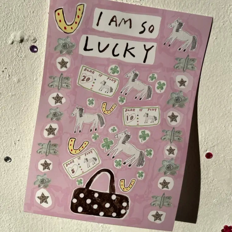 Victoria Catten So Lucky Pony Sticker Sheet