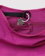 MEDIUM NYLON CRESCENT BAG | DEEP FUCHSIA