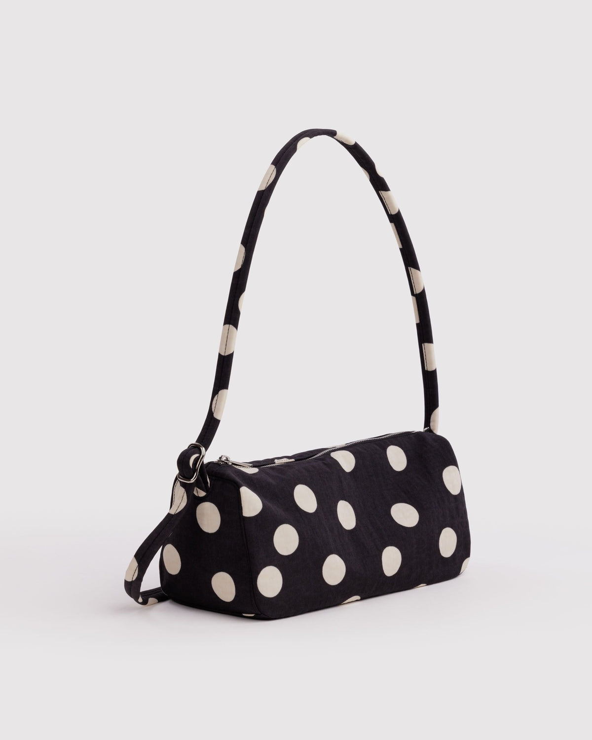 Baggu Nylon Loaf Bag Black and Cream Polka Dot