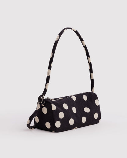 Baggu Nylon Loaf Bag Black and Cream Polka Dot