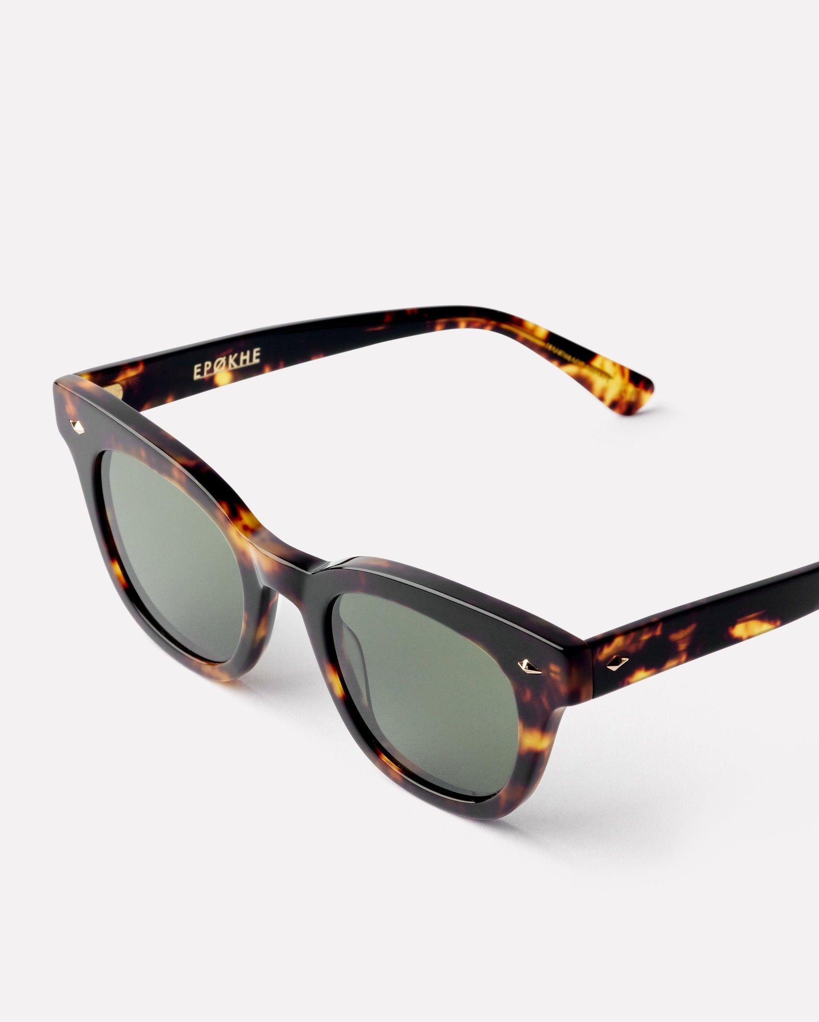 Dylan - Tortoise Polished / Green Polarized - Sunglasses - EPOKHE EYEWEAR
