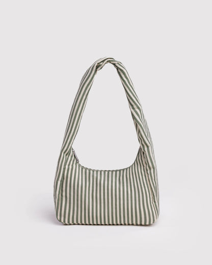 SMALL NYLON MERINGUE BAG | SAGE STRIPE