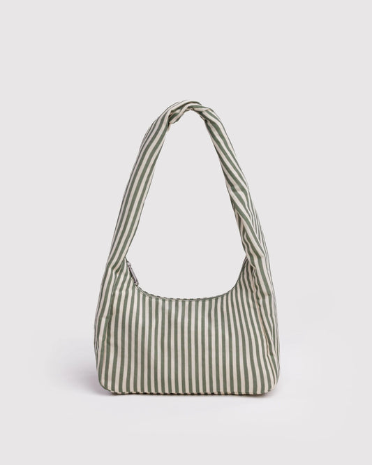 SMALL NYLON MERINGUE BAG | SAGE STRIPE