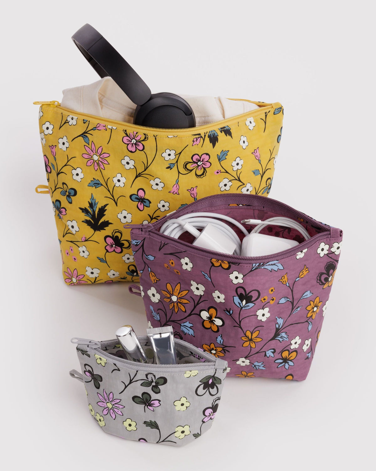 Baggu Go Pouch Set Wildwood Mix 2
