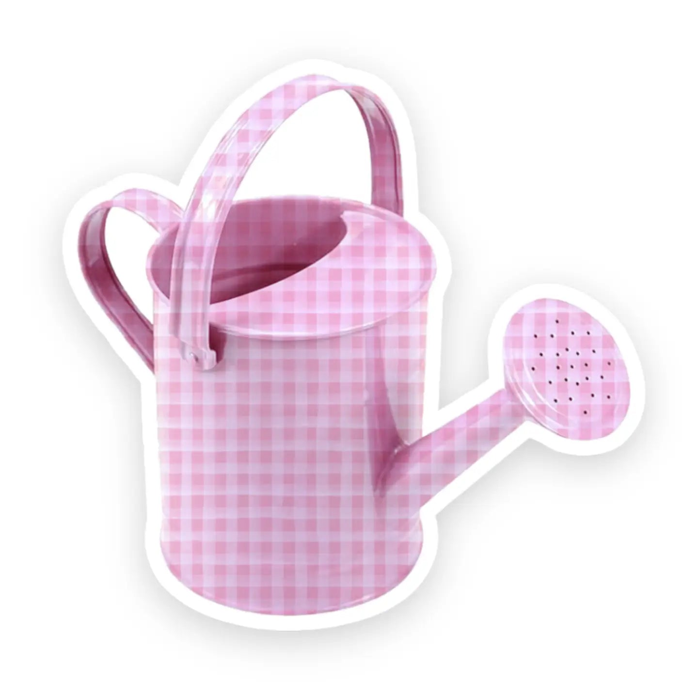 GINGHAM WATERING CAN STICKER | UNLUCKY WISHES