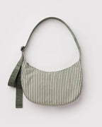 BAGGU NYLON CRESENT BAG | SAGE STRIPE