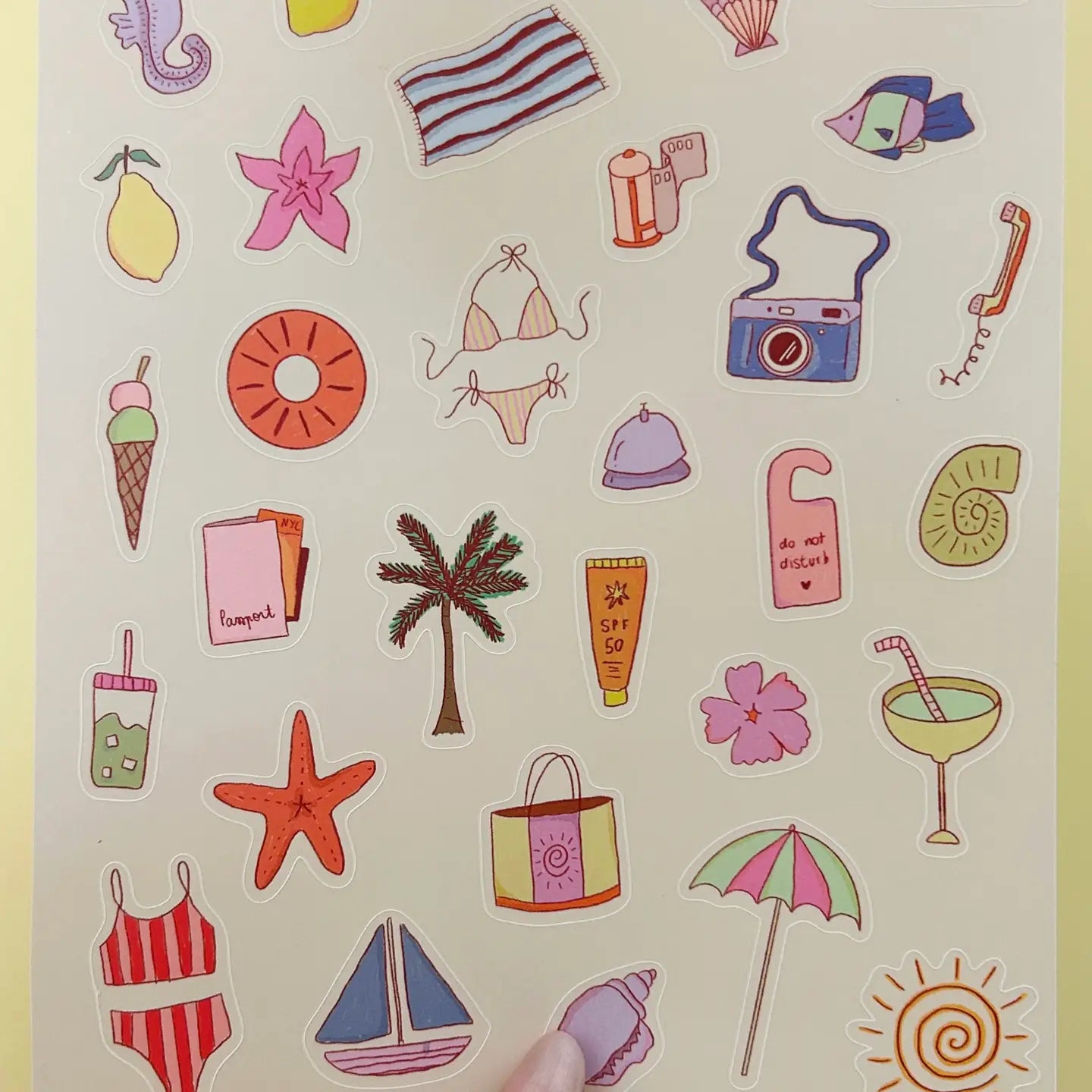 SUMMER JULY STICKER SHEET A5 | NANY CRAFT SHOP