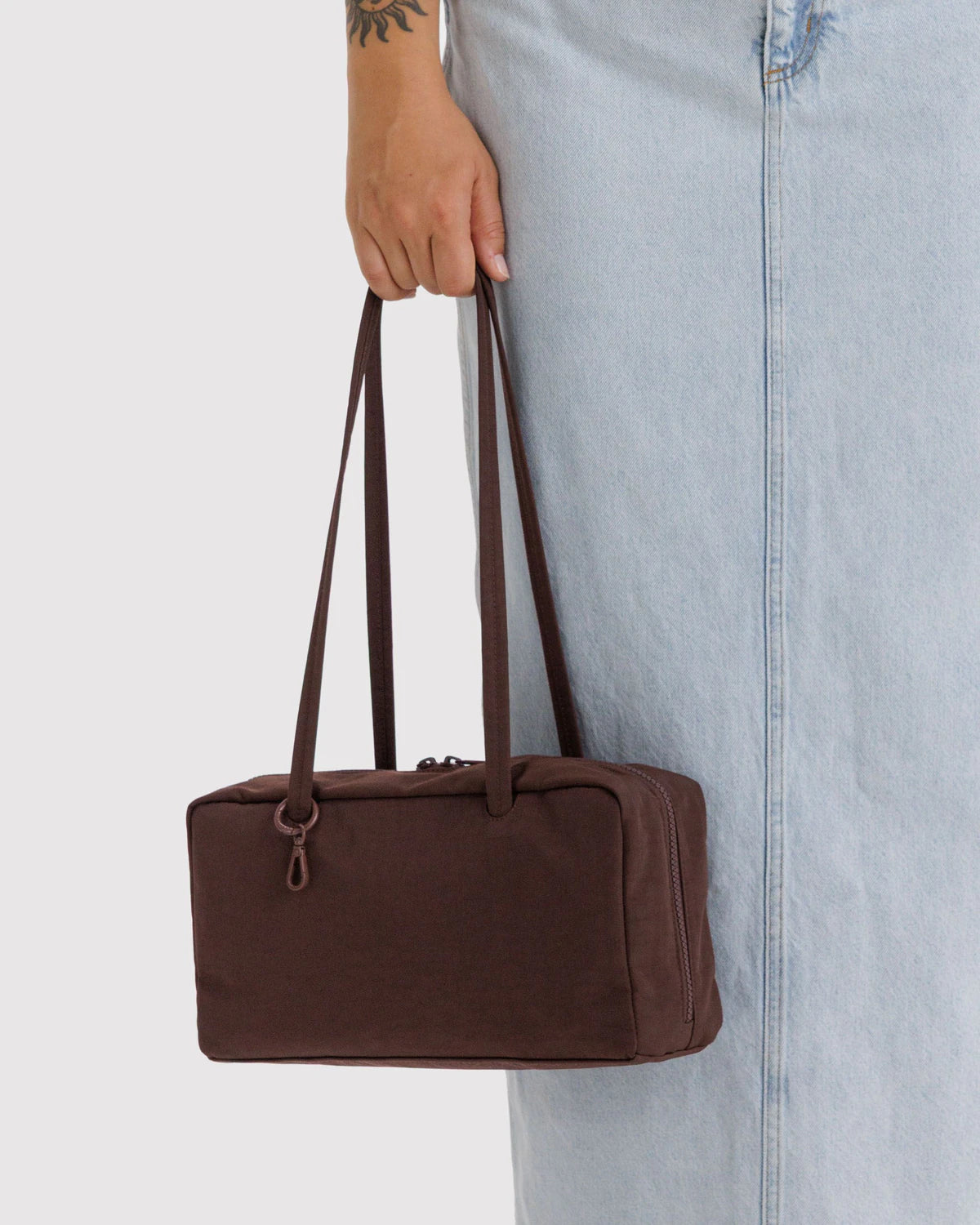 NYLON BOWLER BAG | COFFEE