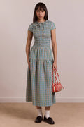 EBBA MIDI DRESS | PICNIC BLUE CHECK