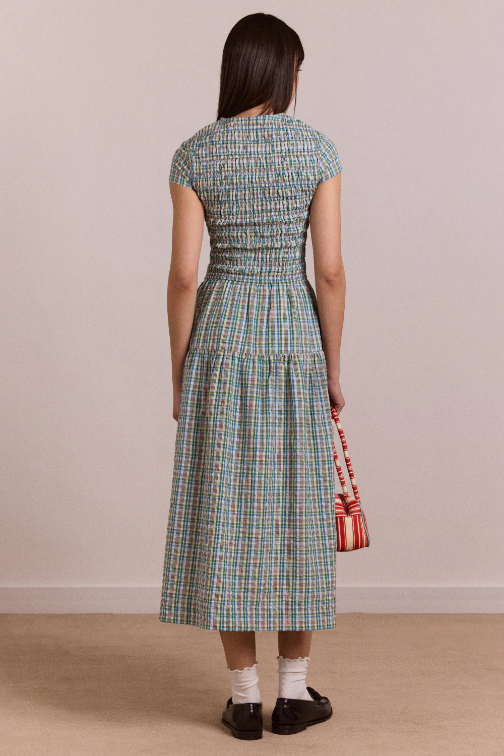 EBBA MIDI DRESS | PICNIC BLUE CHECK