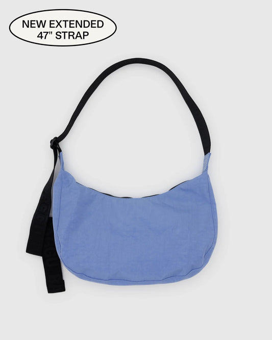 MEDIUM NYLON CRESCENT BAG | CORNFLOWER