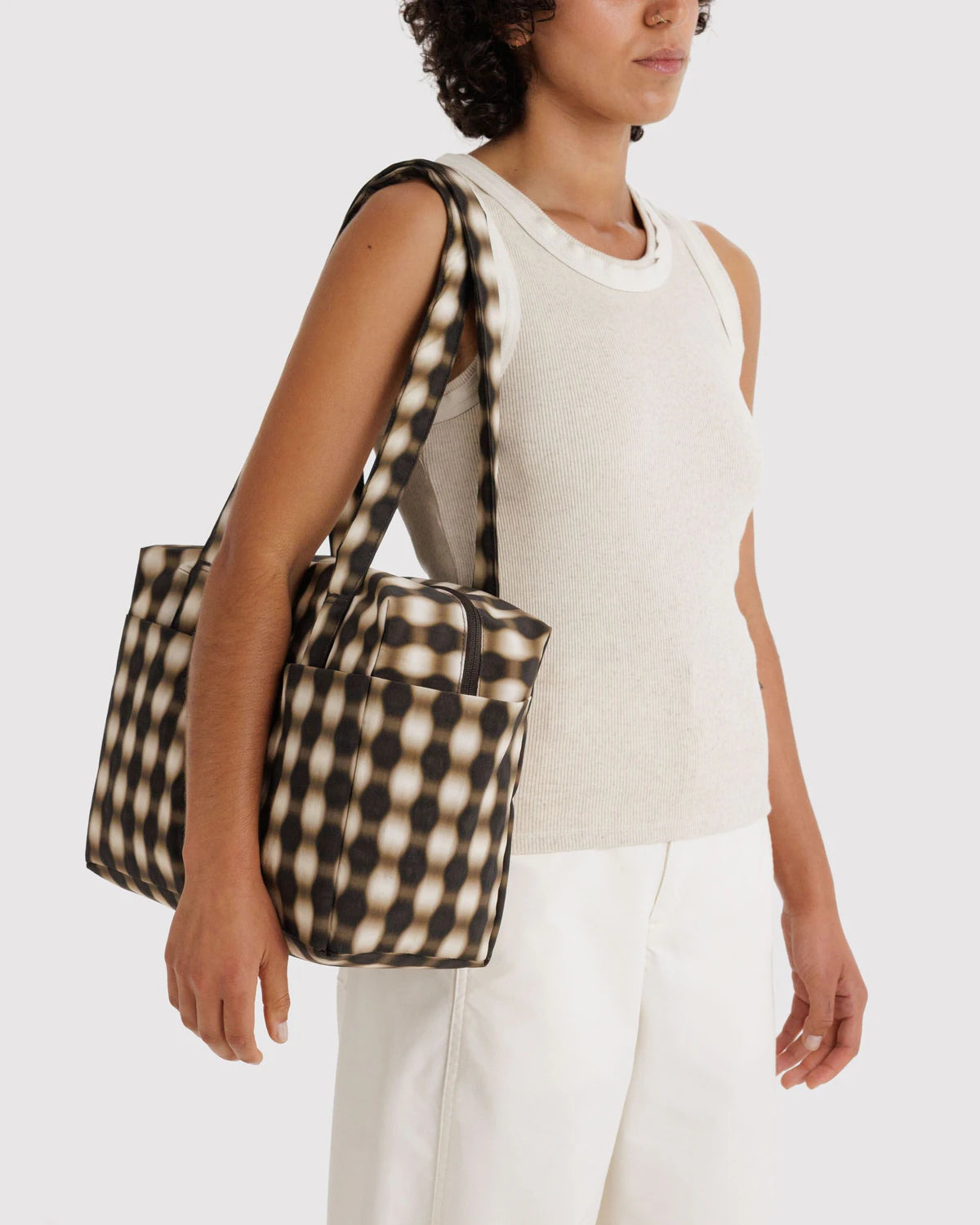 EVERYDAY CLOUD BAG | BLURRED GINGHAM BROWN