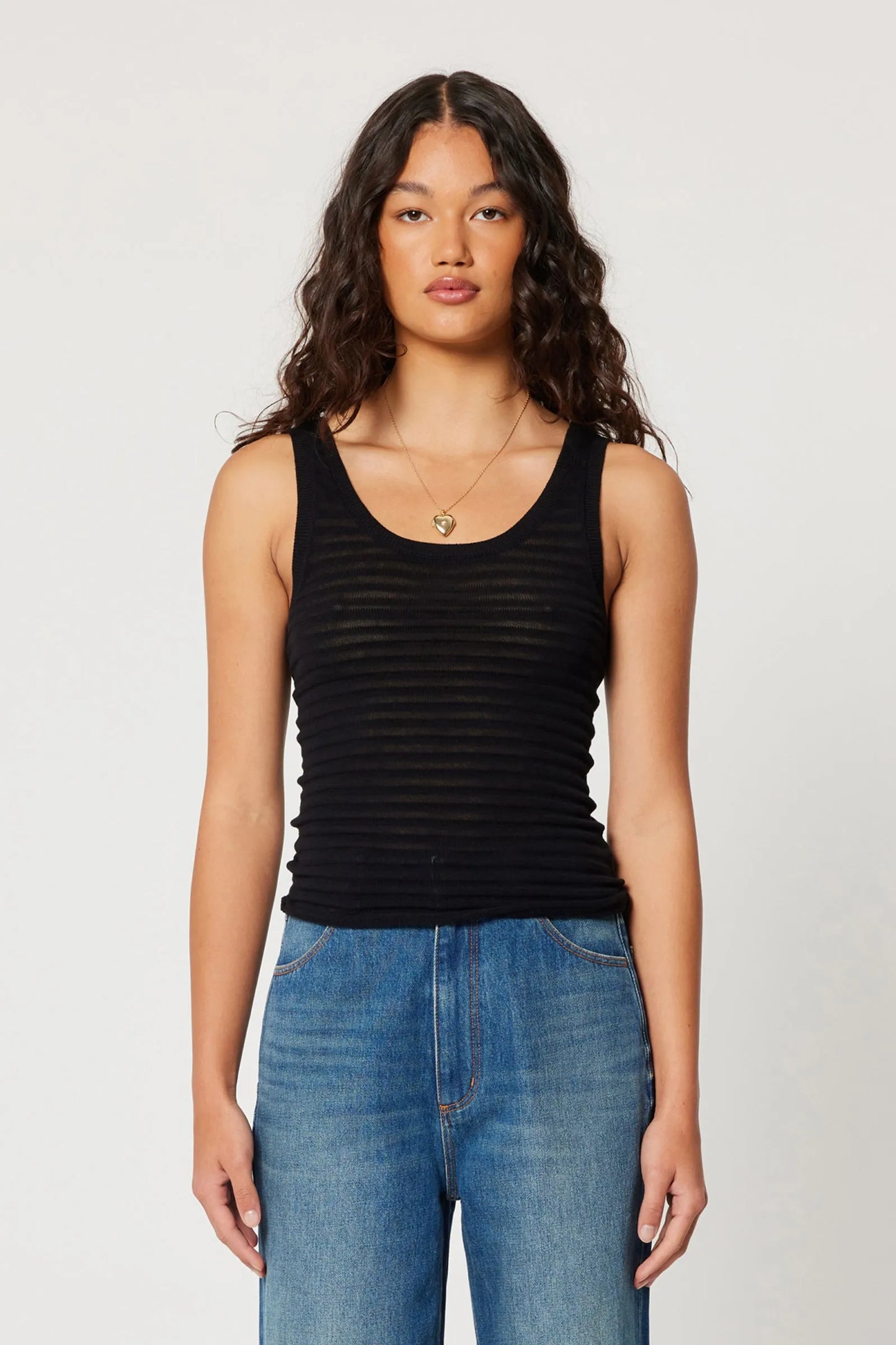 TONI TANK EDGAR KNIT | BLACK