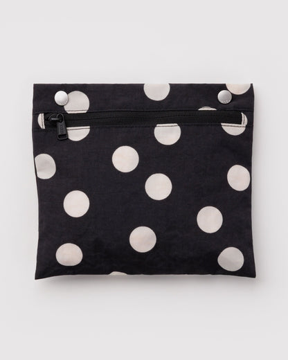 Baggu Everyday Cloud Bag Black and Cream Polka Dot 4