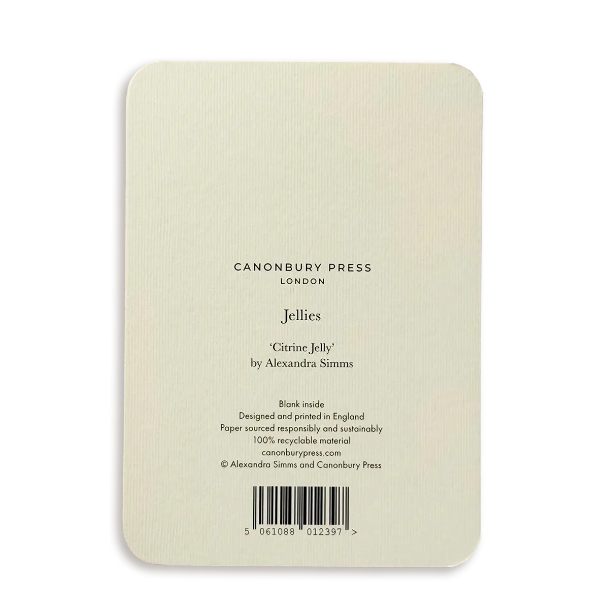 Canonbury Press Citrine Jelly Greeting Card