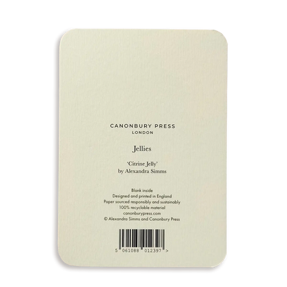Canonbury Press Citrine Jelly Greeting Card