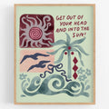 Kira Cyan Head in the Sun Print