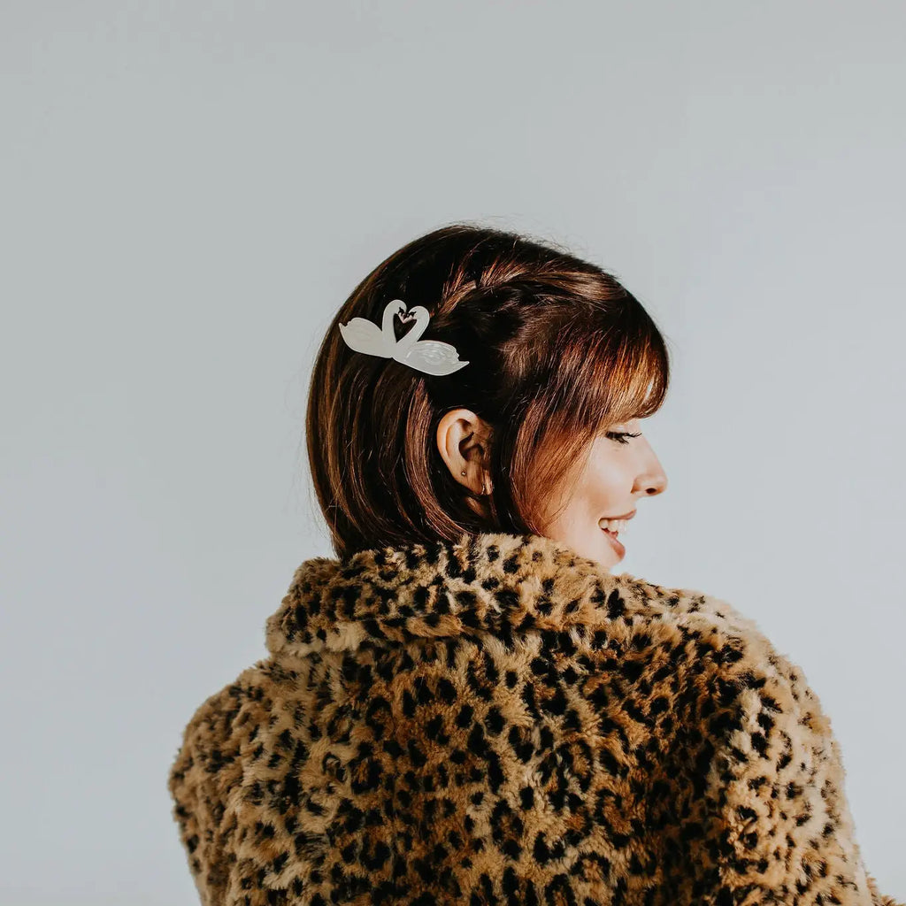 Hey Ricochet Swan Kiss Barrette