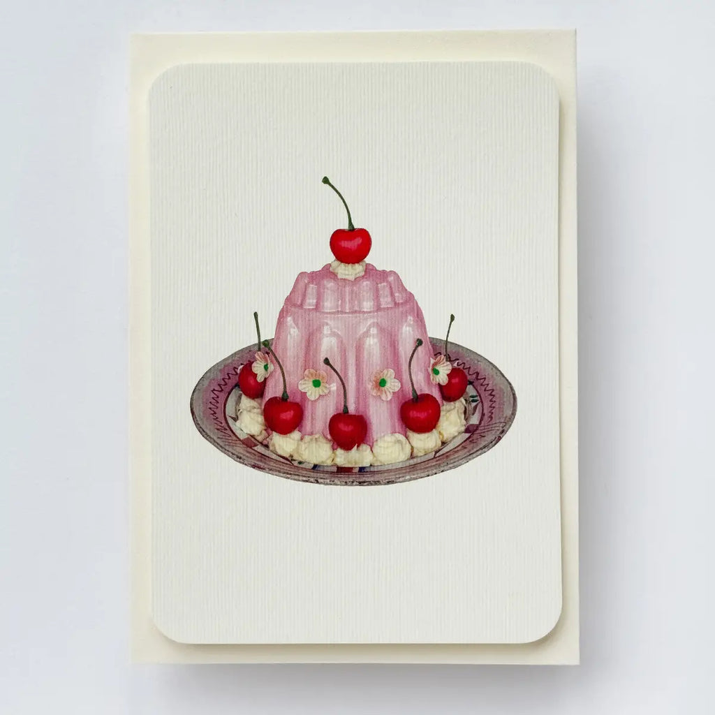 Canonbury Rose Petal Cream Blancmange Greeting Card