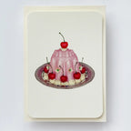 Canonbury Rose Petal Cream Blancmange Greeting Card