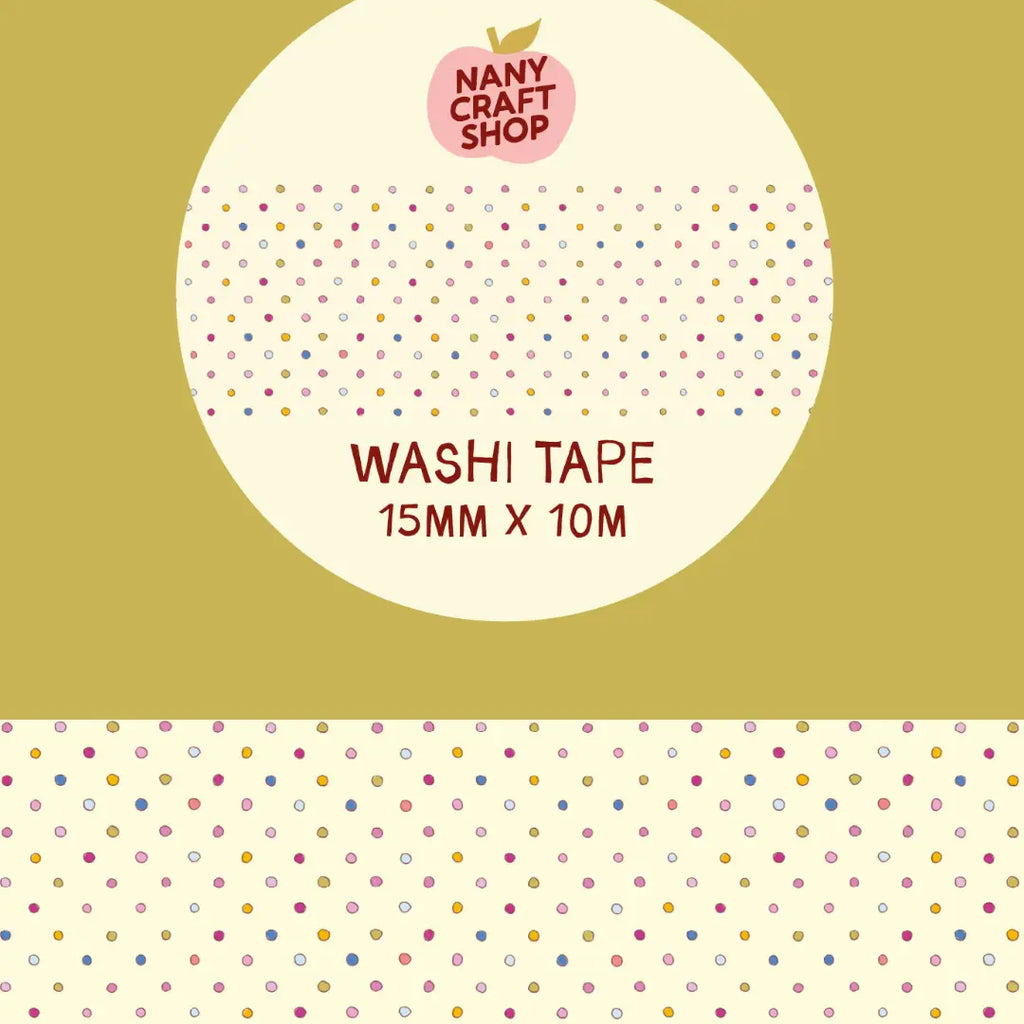 WASHI TAPE MULTICOLOUR POLKA DOT | NANY CRAFT
