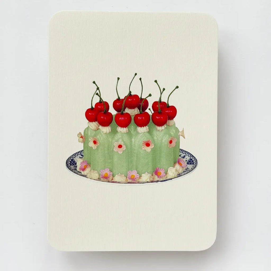 Canonbury Press Chartreuse Cream Blancmange Greeting Card
