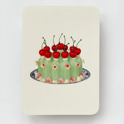 Canonbury Press Chartreuse Cream Blancmange Greeting Card