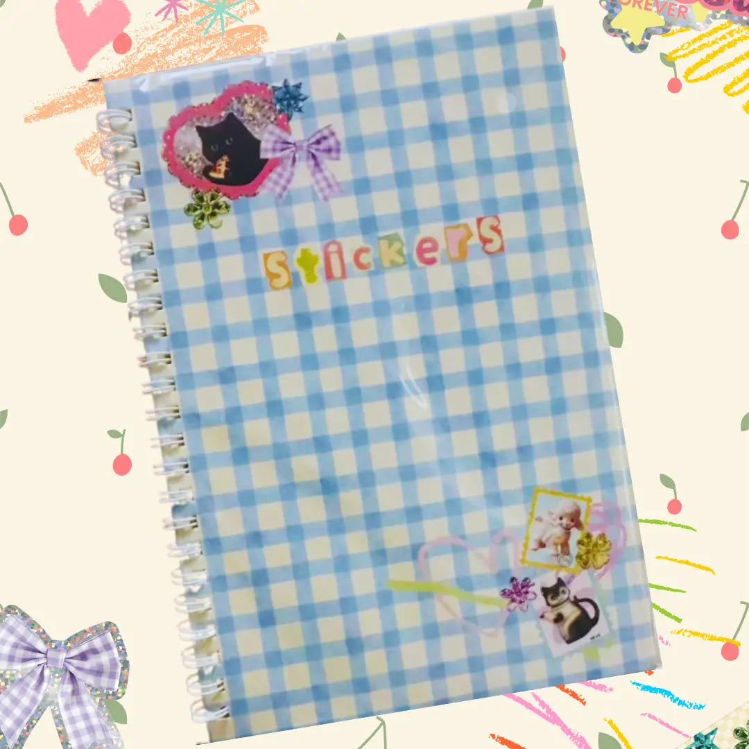 A5 GINGHAM STICKER KEEPER BOOK | SHELLFLOWER