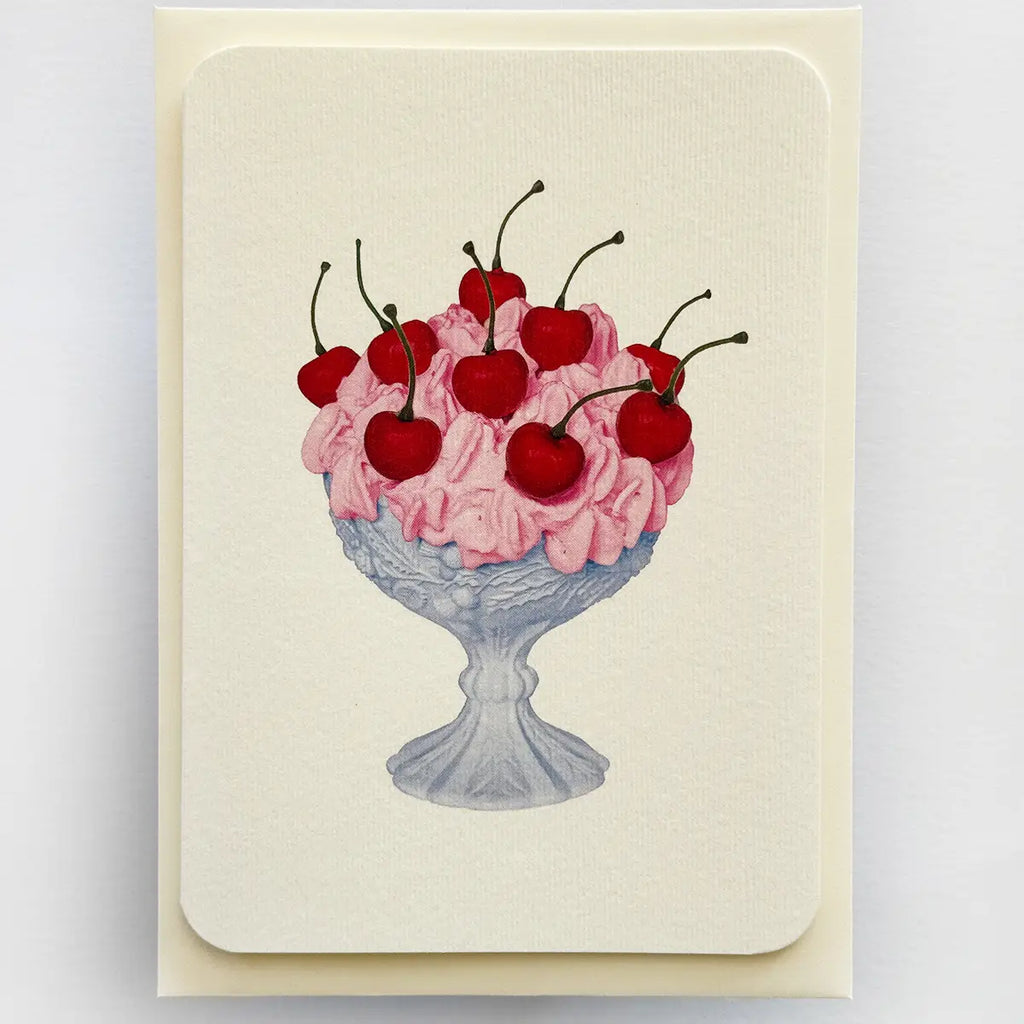 Canonbury Press Strawberry Chantilly Cream Greeting Card