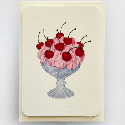 Canonbury Press Strawberry Chantilly Cream Greeting Card