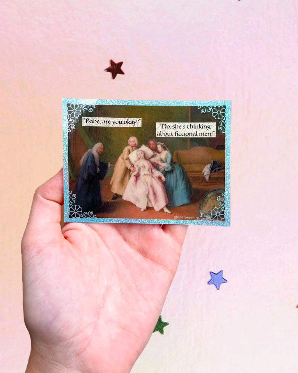 FICTIONAL MEN SPARKLY STICKER