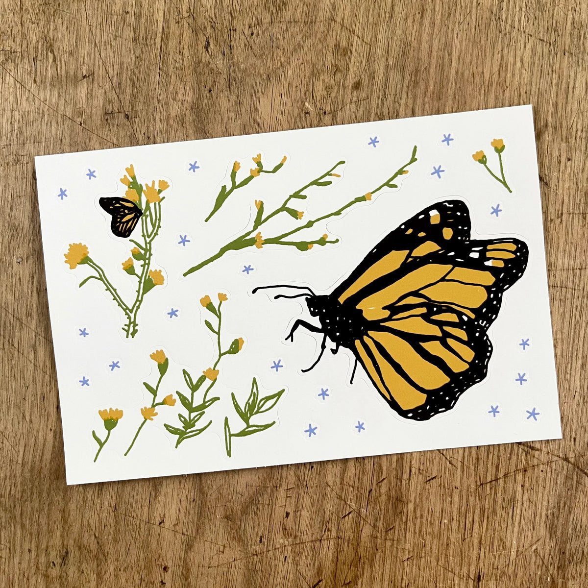 Laura K. Watson Monarch Butterfly Sticker Sheet
