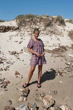 BETTY DRESS | PINK + BROWN