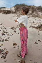 BOBBI PANT | STRIPED RED + PINK